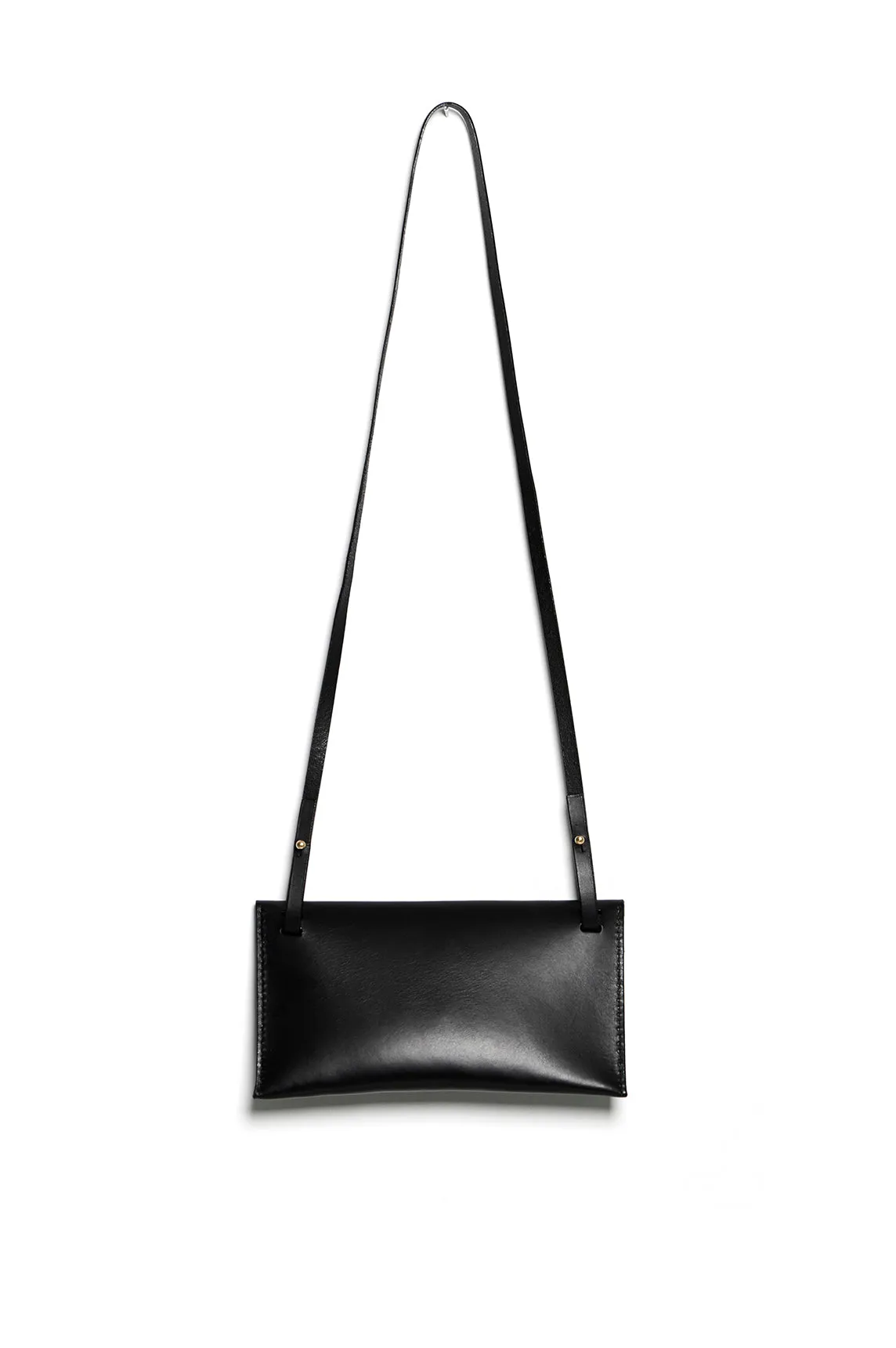 Leather clutch & shoulder bag: RIGMOR MINI (black)