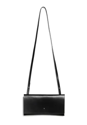 Leather clutch & shoulder bag: RIGMOR MINI (black)