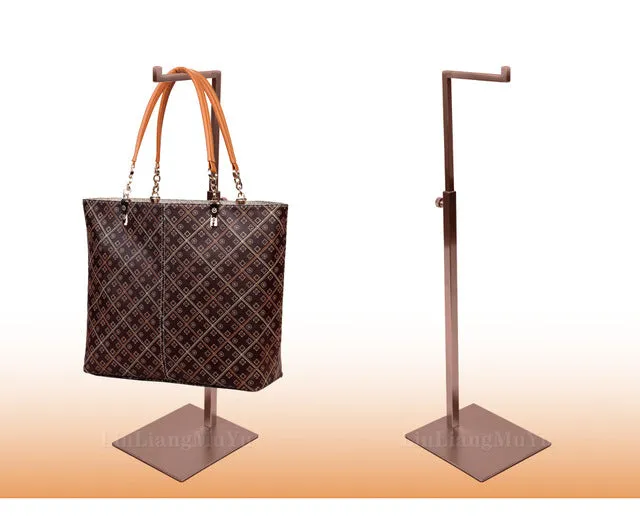 Linliangmuyu 7-shape High quality Metal Bag handbag Display Stand Holder Rack Adjustable Height BJ01-01