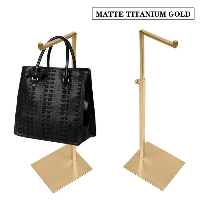 Linliangmuyu 7-shape High quality Metal Bag handbag Display Stand Holder Rack Adjustable Height BJ01-01