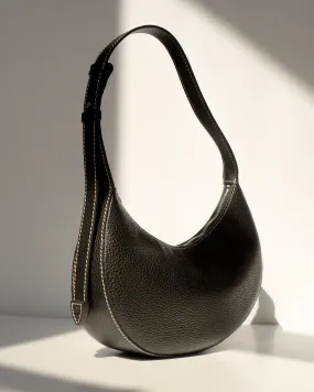 Lola Baguette Bag | Black Pebble