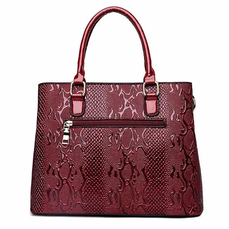 Luxury Snake PU Leather Women Tote Bag