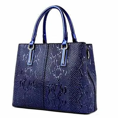 Luxury Snake PU Leather Women Tote Bag