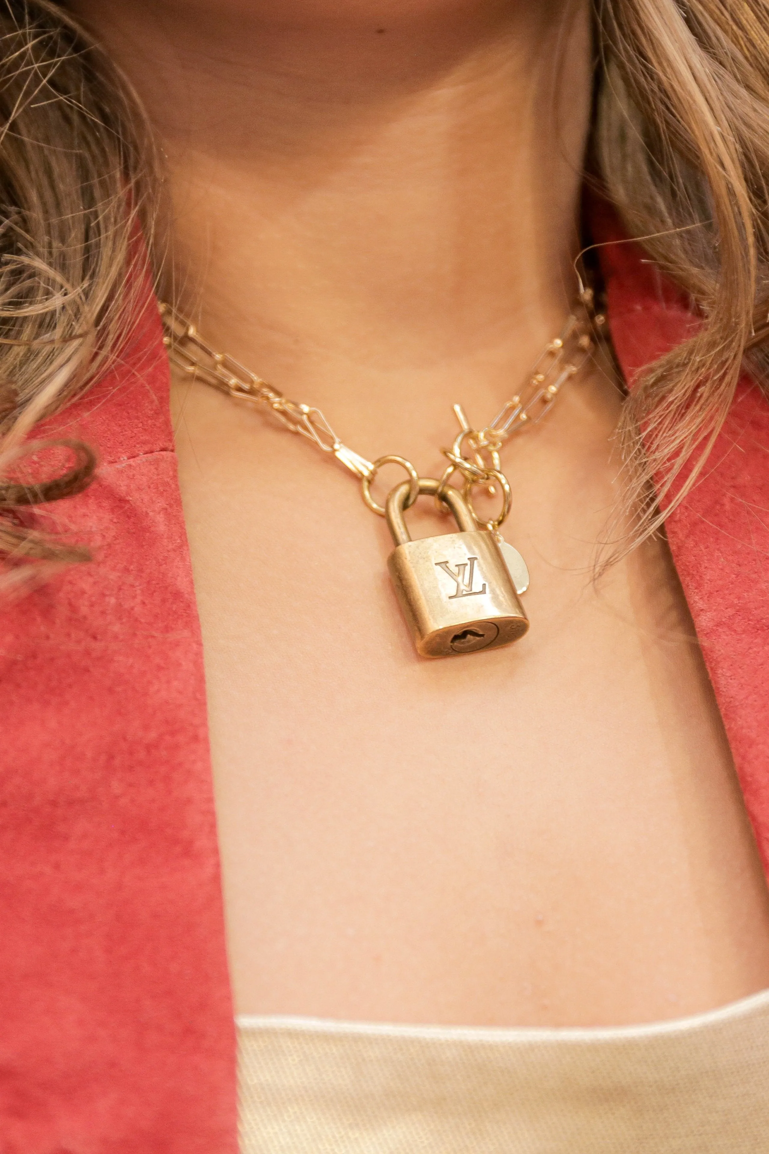 LV Lock Double Chain Necklace