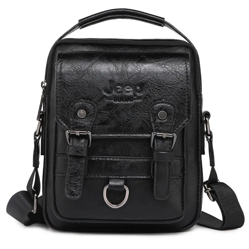 Man's Crossbody Shoulder Bag Multi-function Men Handbags Large Capacity Split Leather Bag For Man Travel