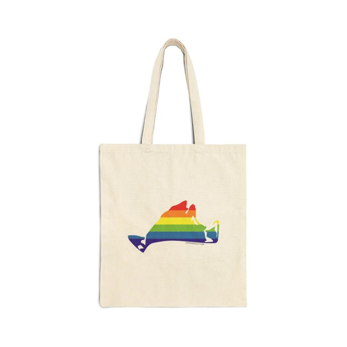 Martha's Vineyard Rainbow Island Canvas Tote Bag