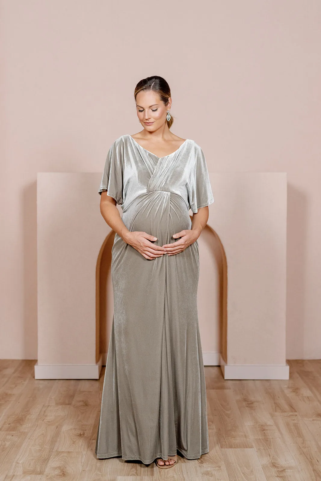 Maternity Gwen Velvet Dress | Made To Order