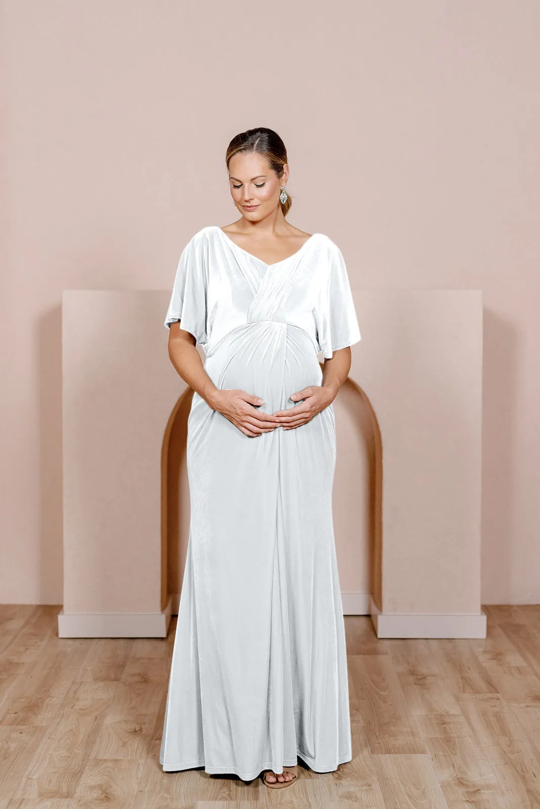 Maternity Gwen Velvet Dress | Made To Order