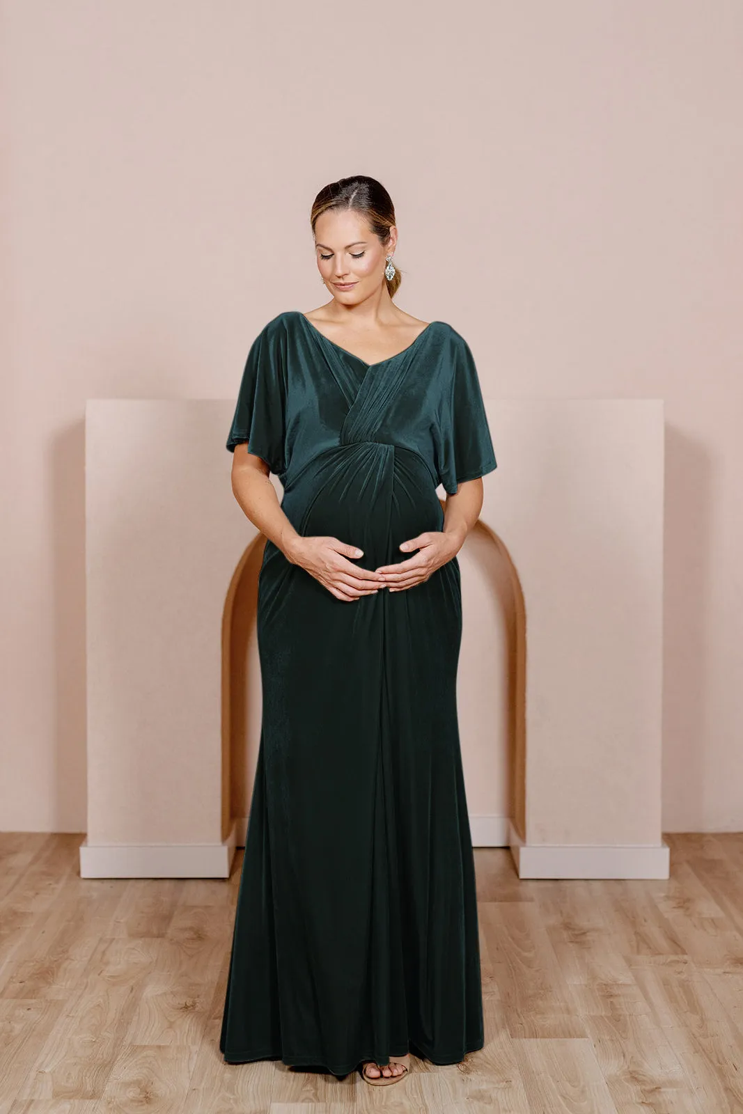 Maternity Gwen Velvet Dress | Made To Order