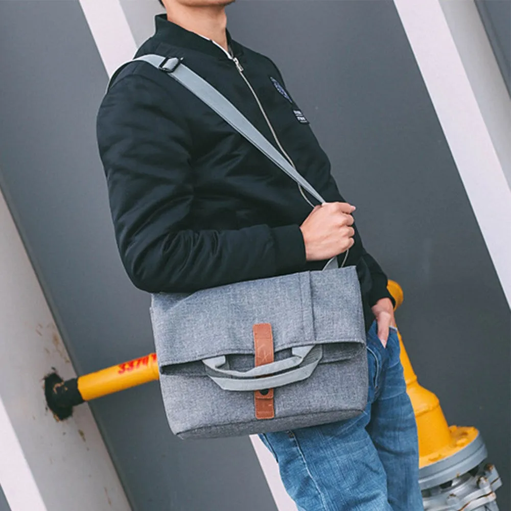 Men Canvas Foldable Waterproof Messenger Bag Retro Wear Resistant Multi-pocket Phone Crossbody Shoulder