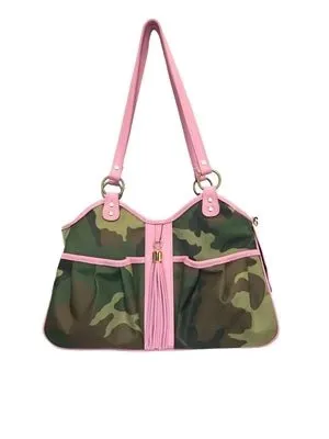 Metro - Camo w-Pink Leather Tassel & Trim