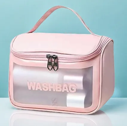 Multi-Purpose Pink Cosmetic Bag for Travel & Home