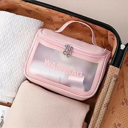 Multi-Purpose Pink Cosmetic Bag for Travel & Home