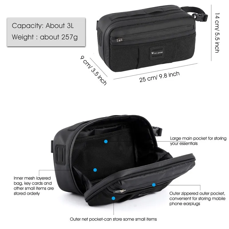 Multifunction Bicycle Handlebar Bag Shoulder Waist Cycling Frame Bag Large Capacity MTB Road Bike Accessories