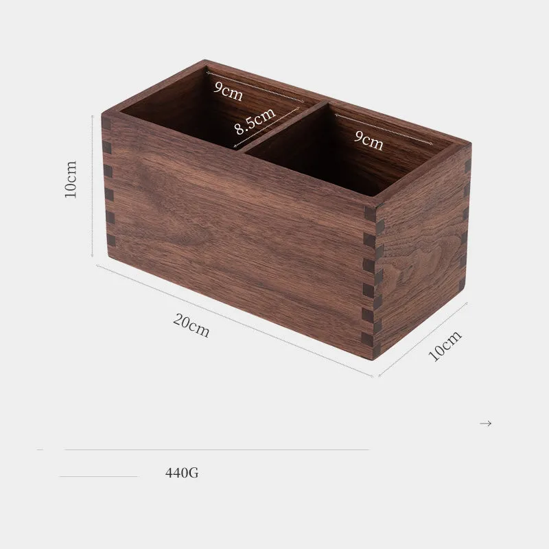 Office Desktop Multifunctional Black Walnut Pen Holder for office use