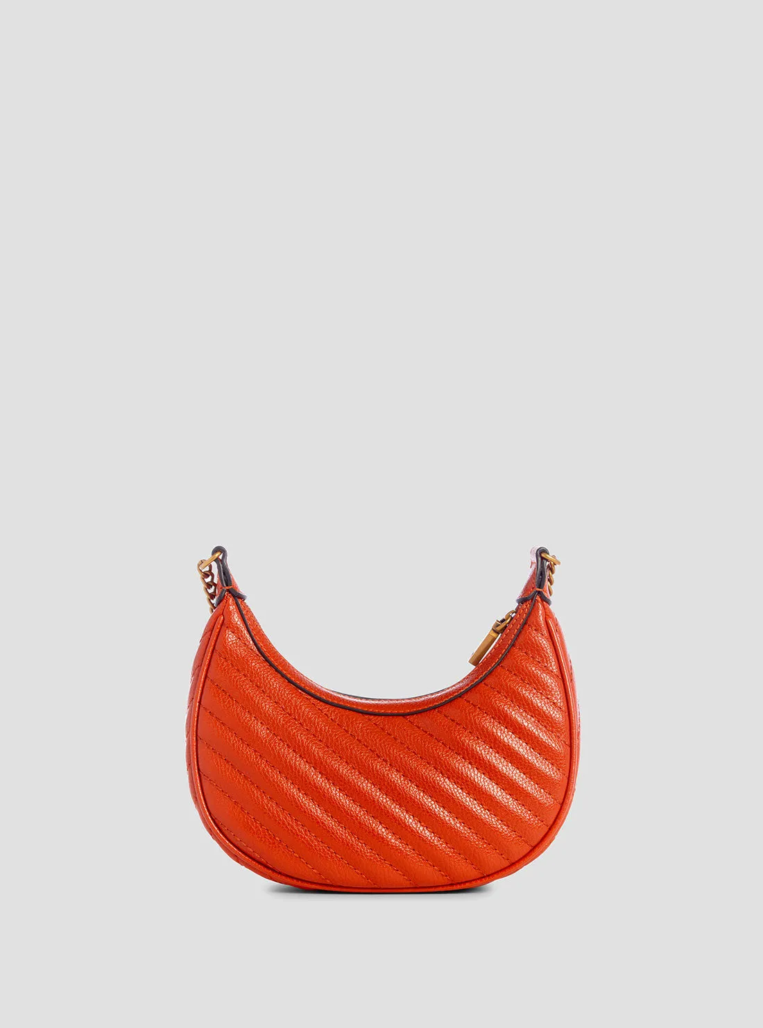 Orange Sela Mini Crossbody Hobo Bag