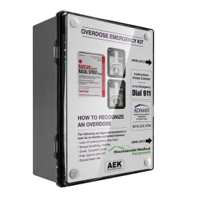 Outdoor Waterproof Narcan Spray Cabinet Public Access for Opioid Overdose Reversal - Plastic