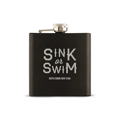 Personalized Black Hip Flask