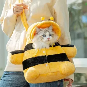 Pet Carrier Bag Bee Hoodie Shape