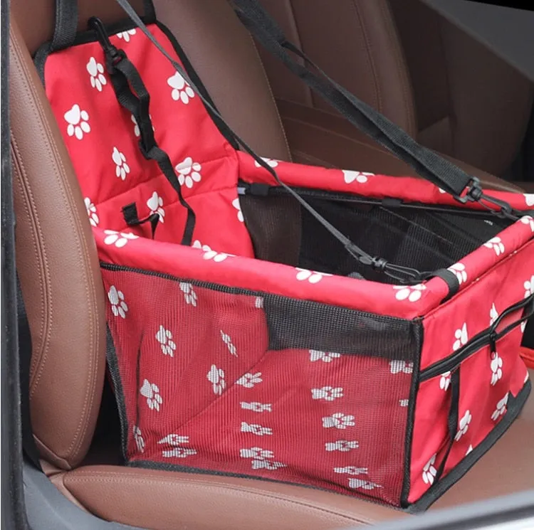 Pet Dog Car Carrier Seat Bag Waterproof Basket Folding Hammock Pet Carriers Bag For Small Cat Dogs Safety Travelling Mesh