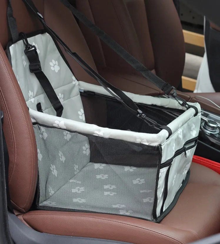 Pet Dog Car Carrier Seat Bag Waterproof Basket Folding Hammock Pet Carriers Bag For Small Cat Dogs Safety Travelling Mesh