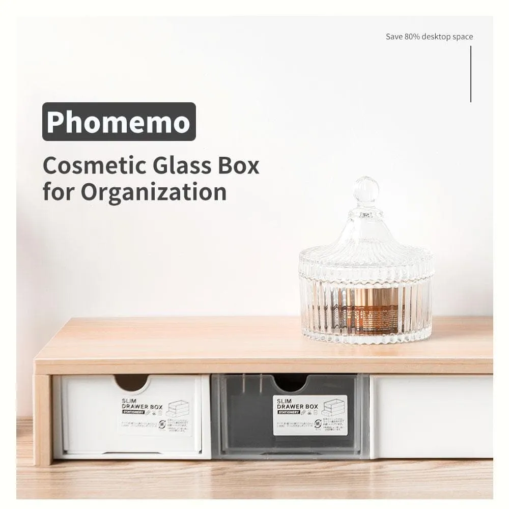 Phomemo Cosmetic Glass Box for Organization