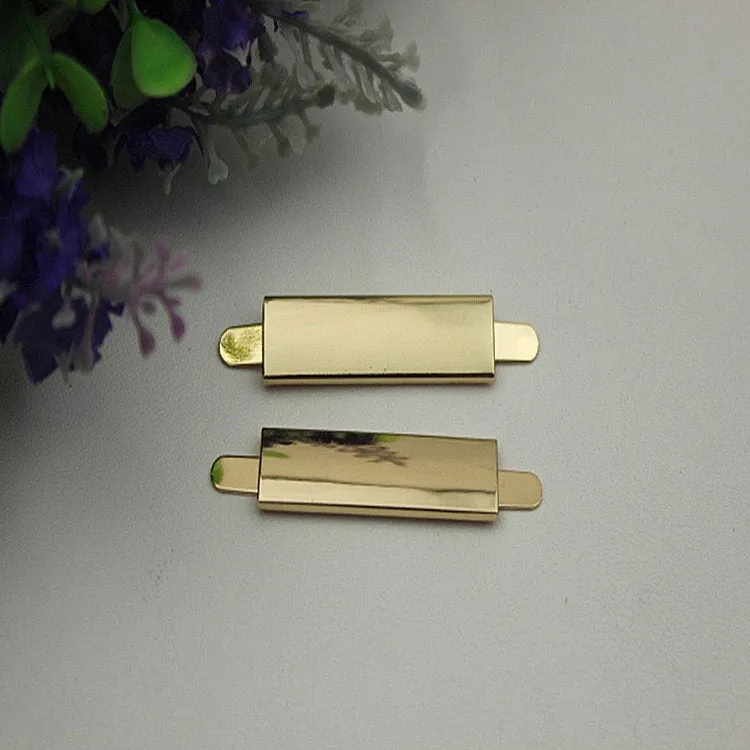 Rectangle Purse Label 2/20pcs Bag Hardware Charm Light Gold Handmade Purse Handbag Making Metal Decoration 38mm 1 1/2" Wholesale Supplies