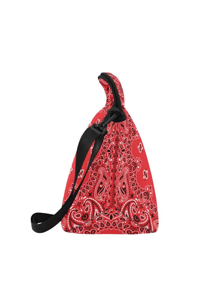 red bandana Neoprene Lunch Bag/Large (Model 1669)