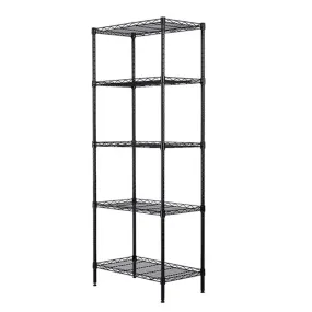 RONSHIN Metal Storage Shelves Home Kitchen Microwave Oven Rack Organizer Black