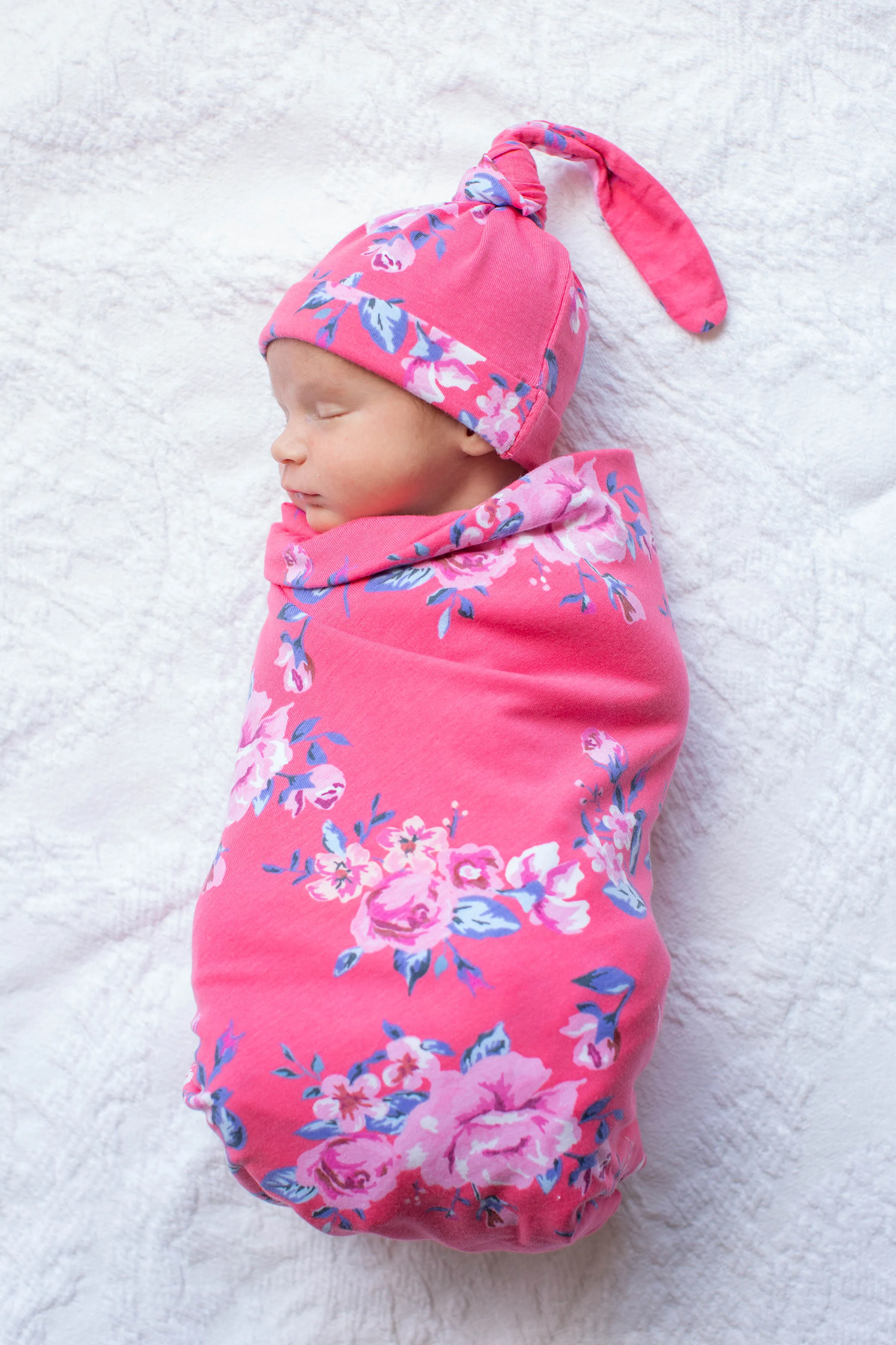 Rose Robe & Newborn Swaddle Blanket Set