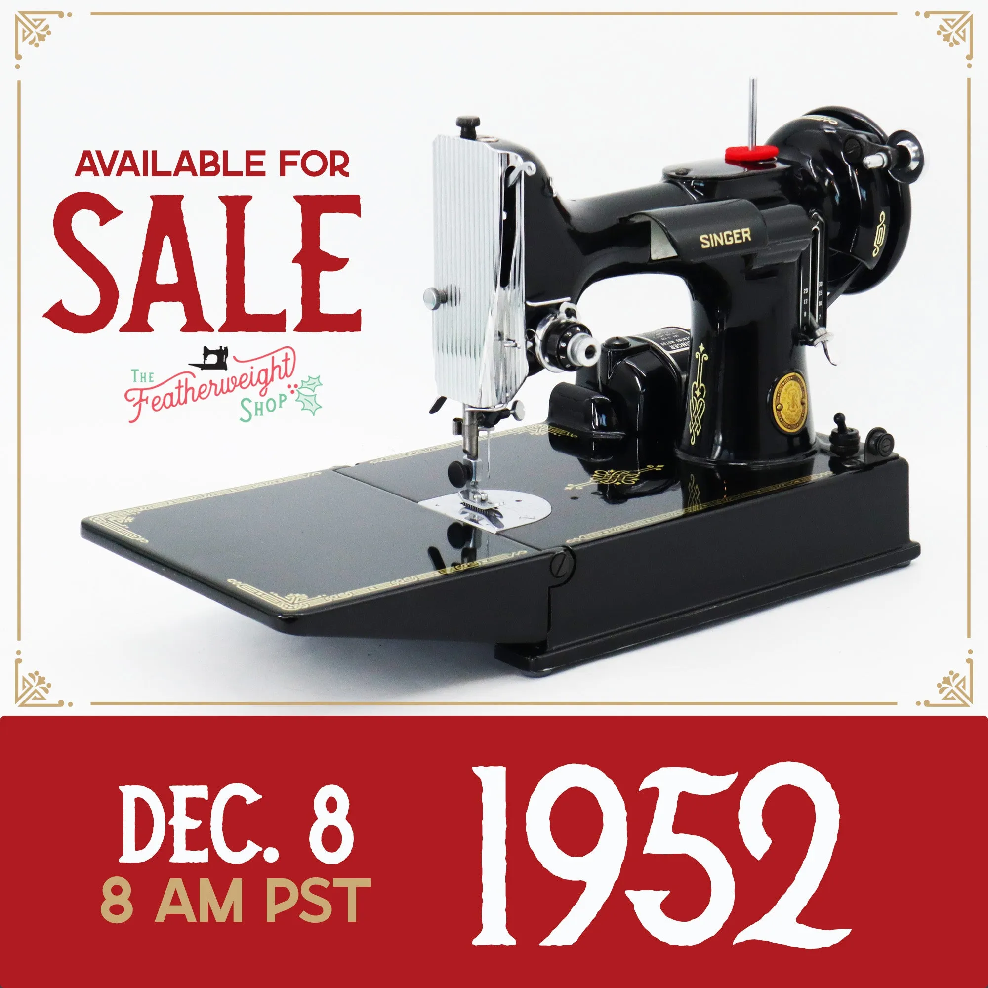 Singer Featherweight 221 Sewing Machine, AL032*** - 1952