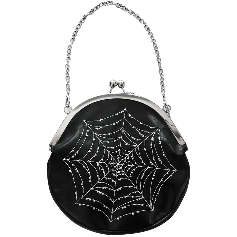 Spiderweb Kiss Lock Purse by Ectogasm