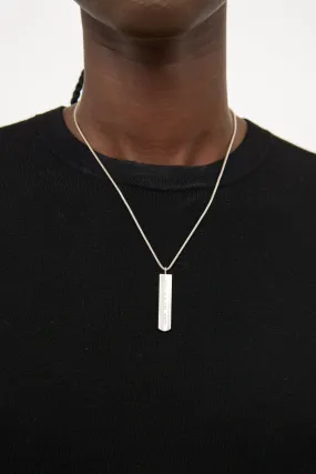 Sterling Silver Chain Bar Necklace