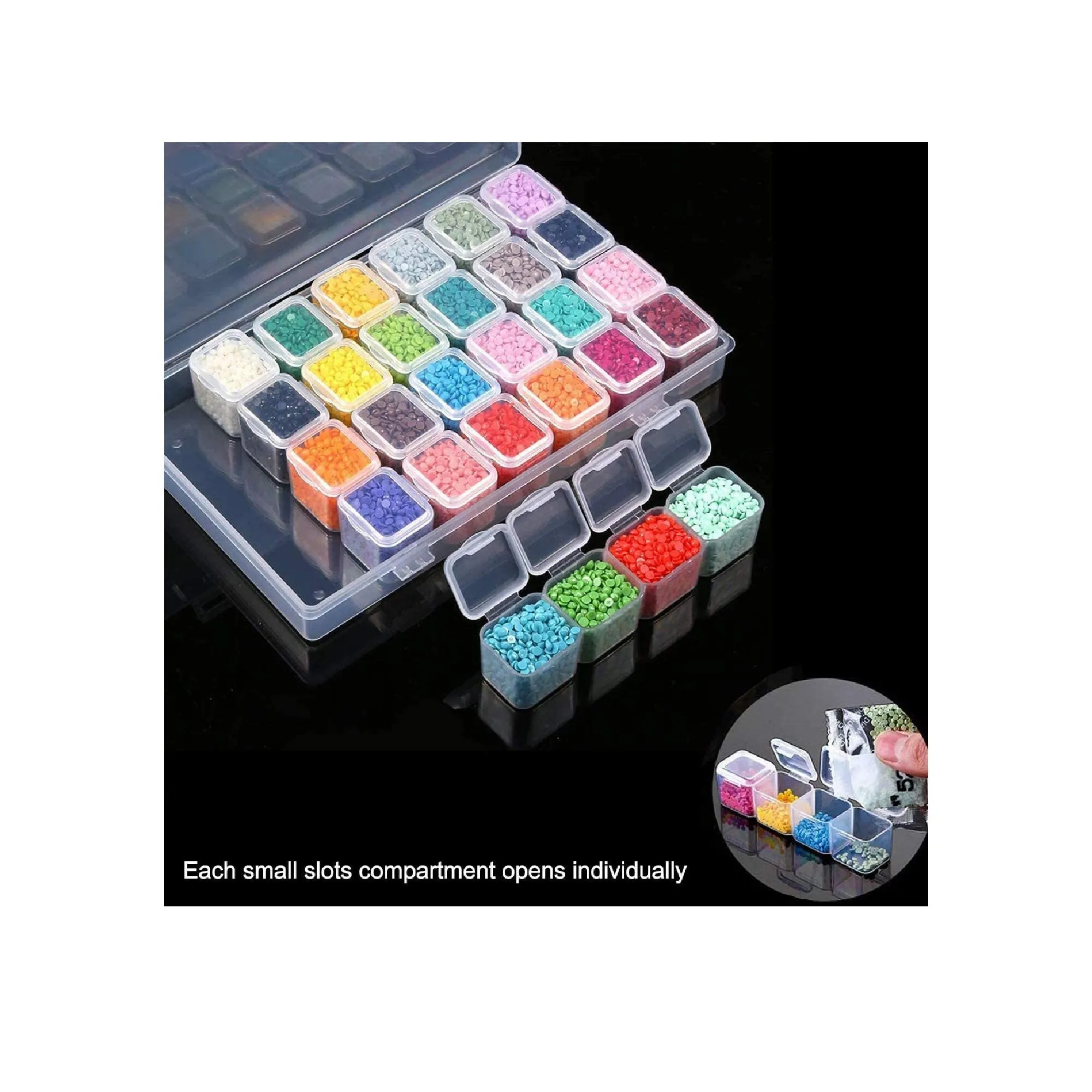 Suptikes 22 Pieces 5D Diamonds Painting Tools and Accessories Kits with Diamond Painting Roller and Diamond Embroidery Box