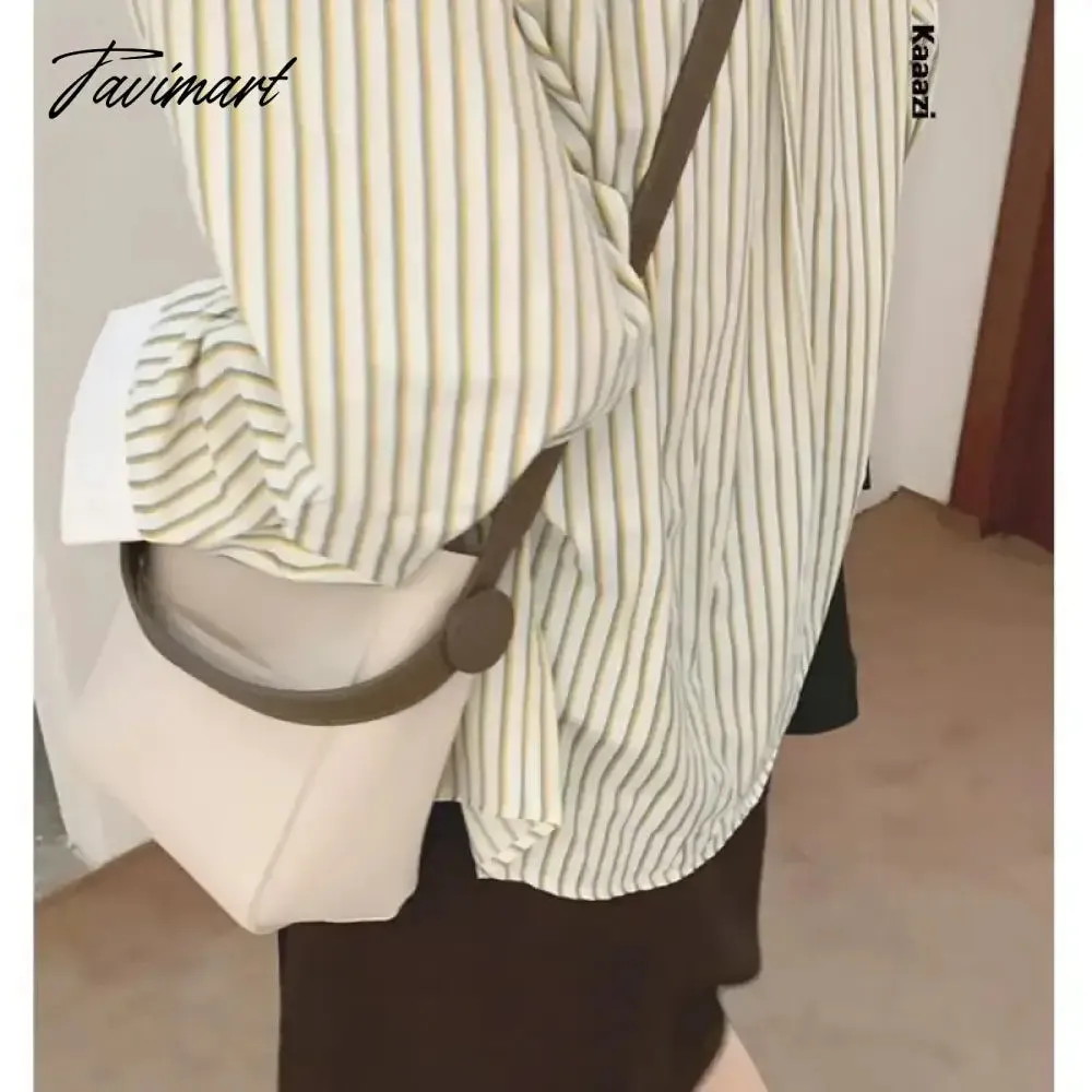 Tavimart Designer Underarm Shoulder Bag Luxury Ladies Bucket Handbag New Fashion Casual Versatile Leather Crossbody Bag High Quality