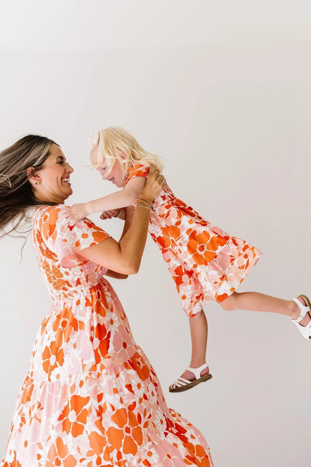 Tayla Dress in Tangerine - Kids