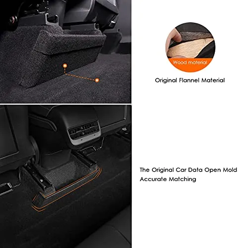 Tesla Model Y Organizer Storage Side Dividers for Under Seat, Rear Center Console, Rear Trunk, Accessories for Tesla Model Y (7 Piece Set)