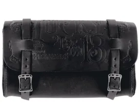 The MFG CO Embossed Leather Tool Pouch - BLACK