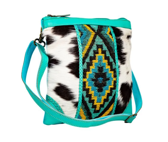 Tonga Redge Leather and Canvas bag - Turquoise