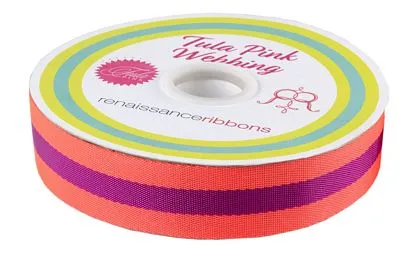 Tula Pink Webbing - Watermelon and Plum