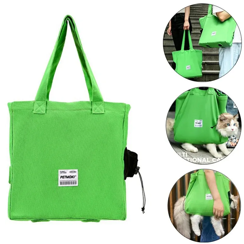 Windproof Breathable Waterproof Pet Canvas Cat Shoulder Carrier Bag