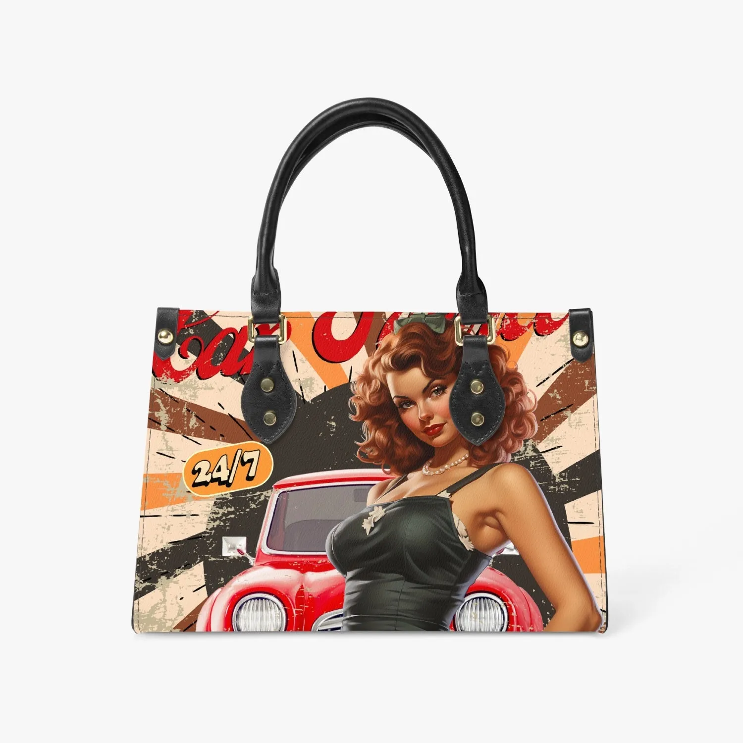 Women's Tote Bag - Long Strap - Retro - Car Service