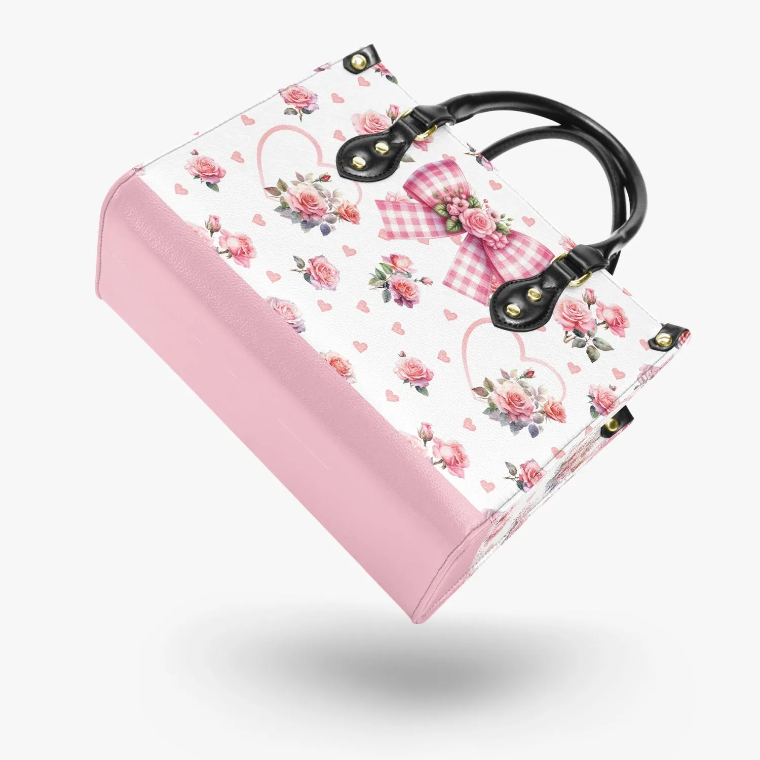 Women's Tote Bag Rockabilly - Roses and Hearts