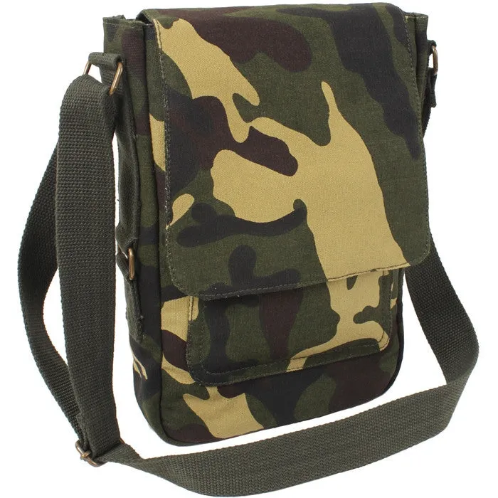 Woodland Camouflage - Vintage Canvas Military Tech Bag