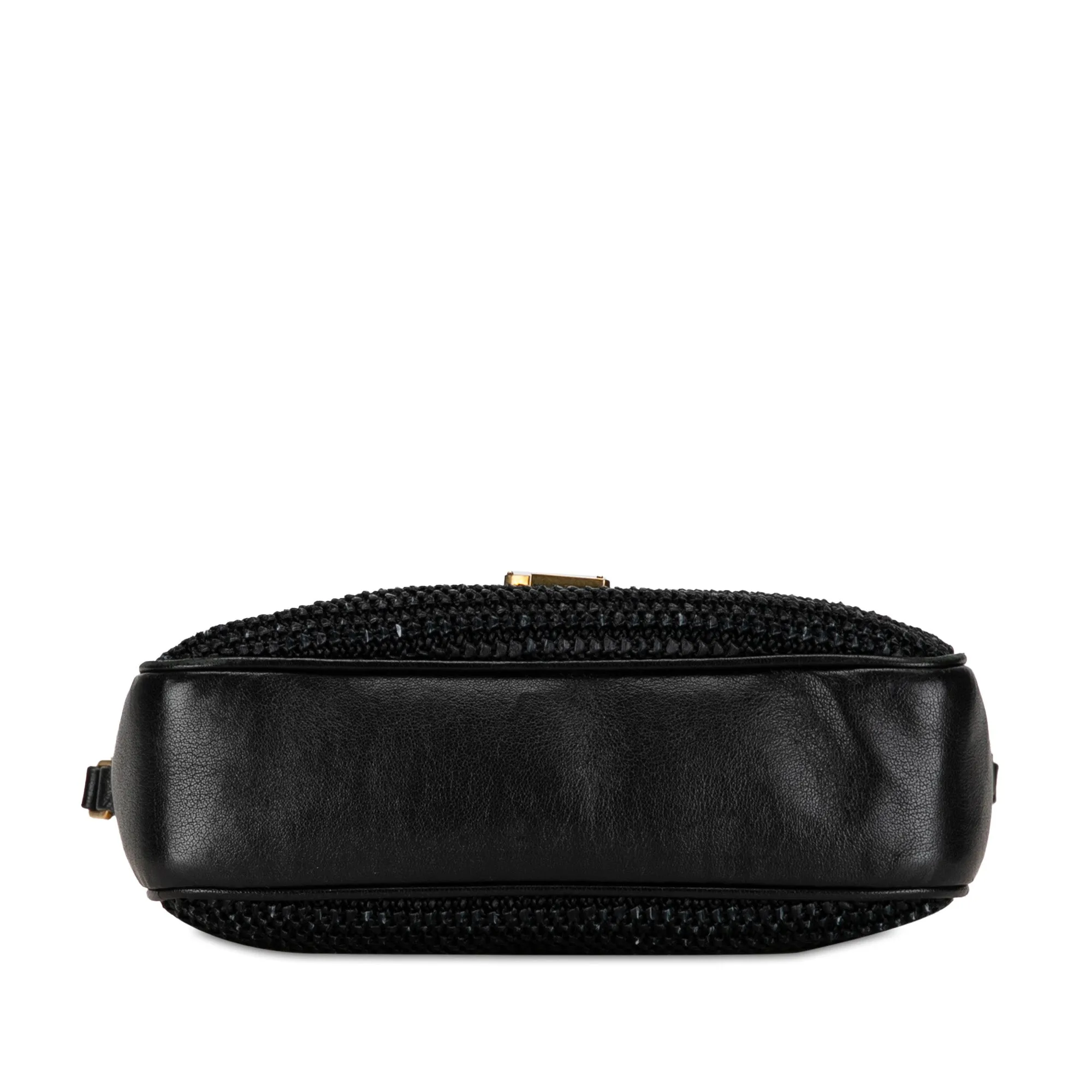 Yves Saint Laurent Lou Camera Bag Black Raffia