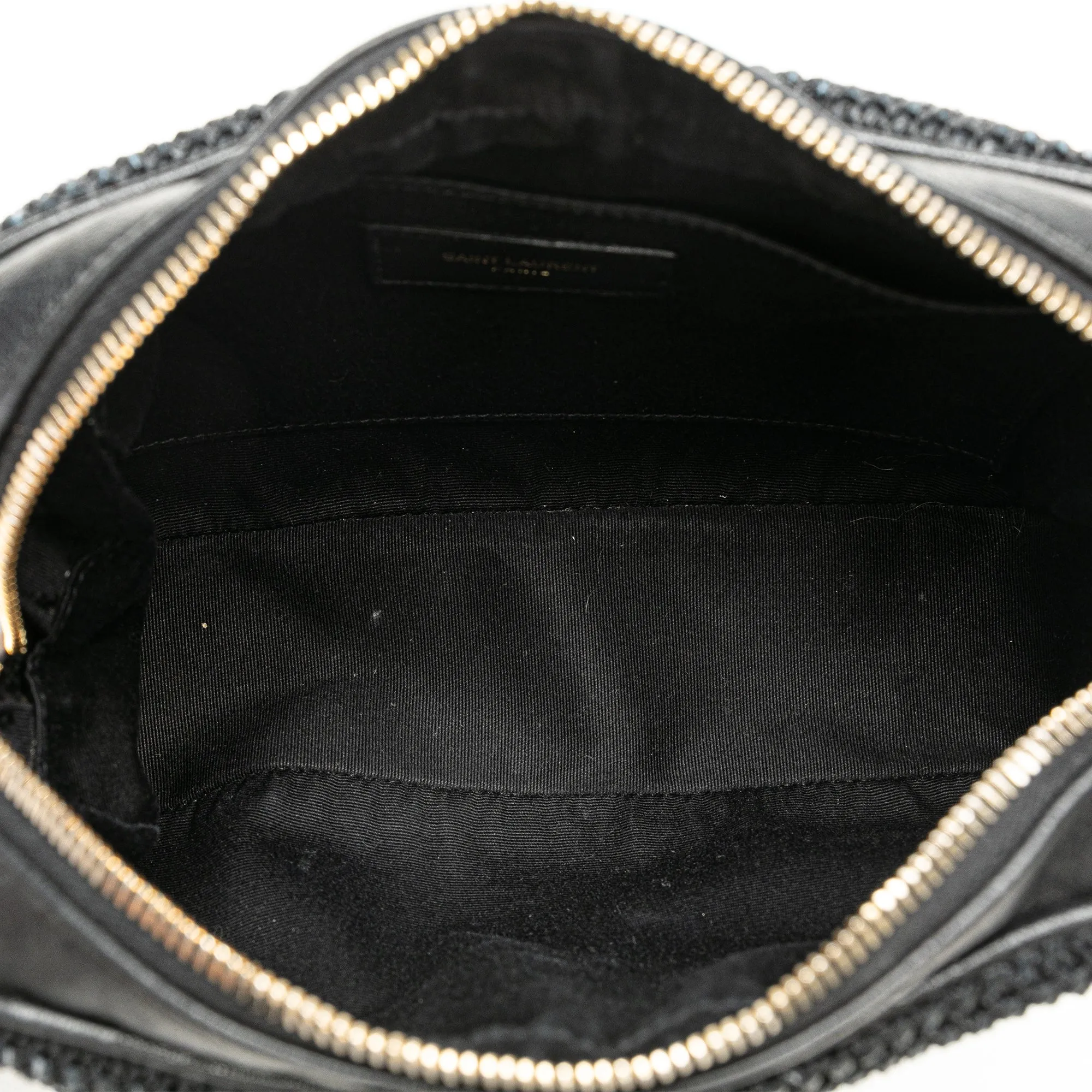 Yves Saint Laurent Lou Camera Bag Black Raffia