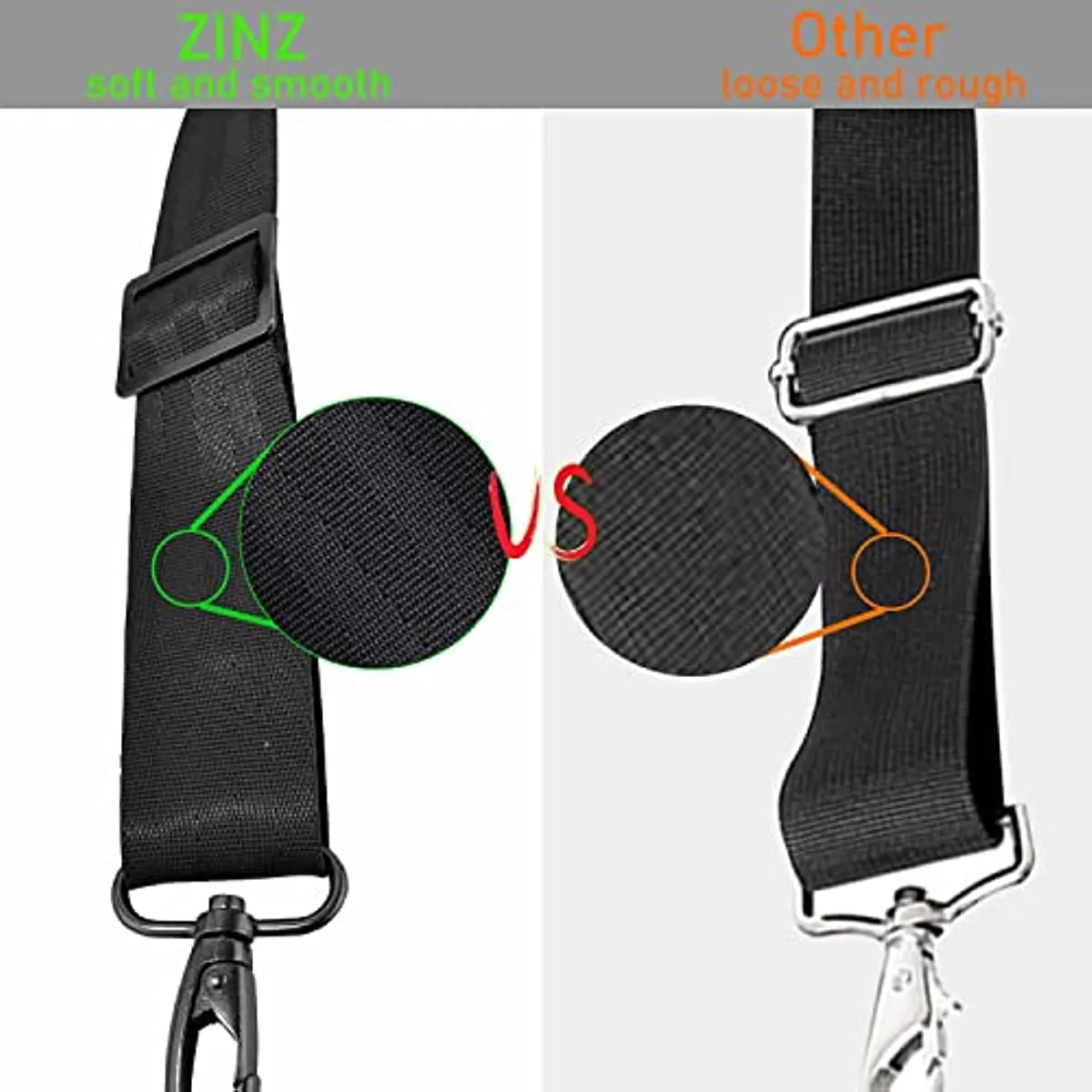 ZINZ 77 Inch Shoulder Strap Univesal Bag Strap with Fixed Pad Ultra Thick Plus Long & Breathable Cushion, Replacement Strap for Bags